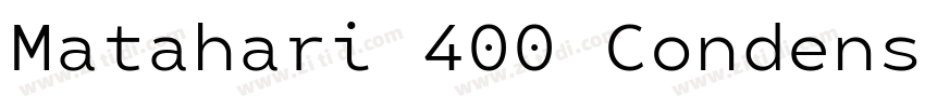 Matahari 400 Condens字体转换